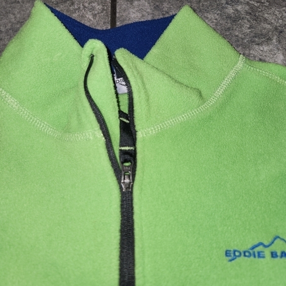 EDDIE Bauer Hoodie Size Large Blue and Green Fleece Hoodie - Picture 3 of 4